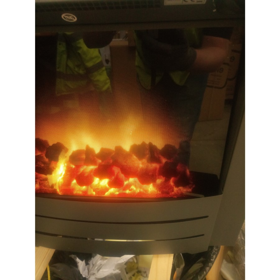 GRADE A1 - Black Electric Inset Fireplace - Adam Colorado