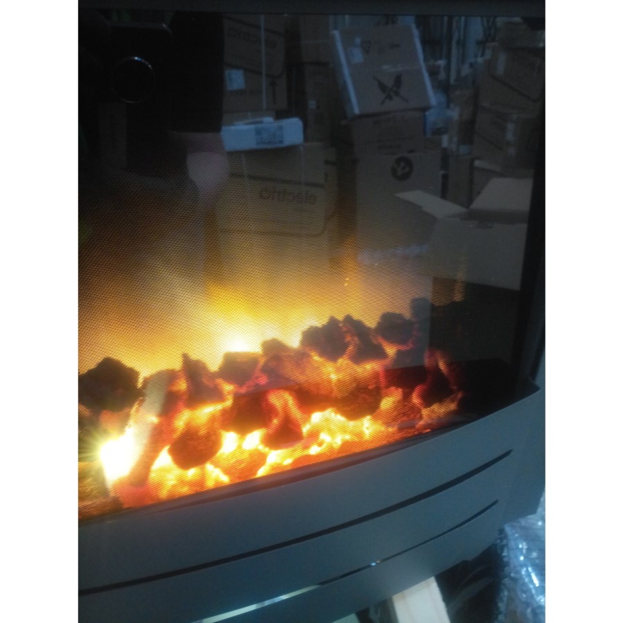 GRADE A1 - Black Electric Inset Fireplace - Adam Colorado