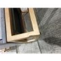 GRADE A2 - Zhara 2 Drawer Bedside Table in Grey with Gold Painted Wooden Trim
