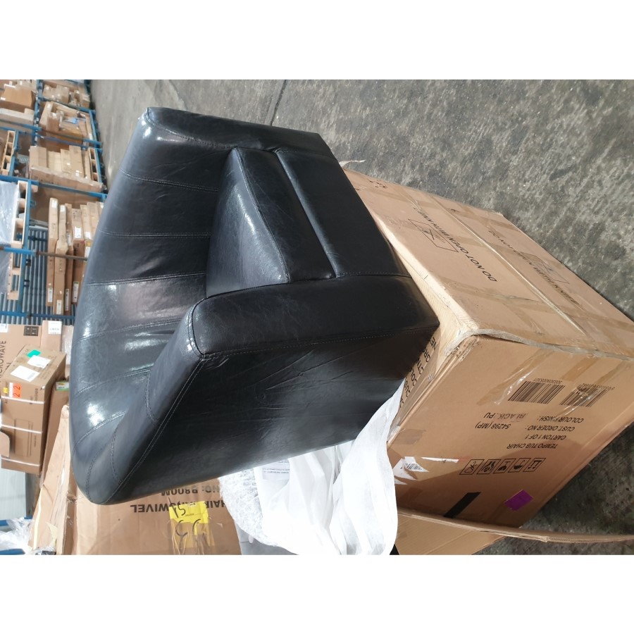 GRADE A2 - Seconique Tempo Tub Chair in Black Faux Leather