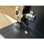 GRADE A2 - Walnut and Black Large TV Stand 