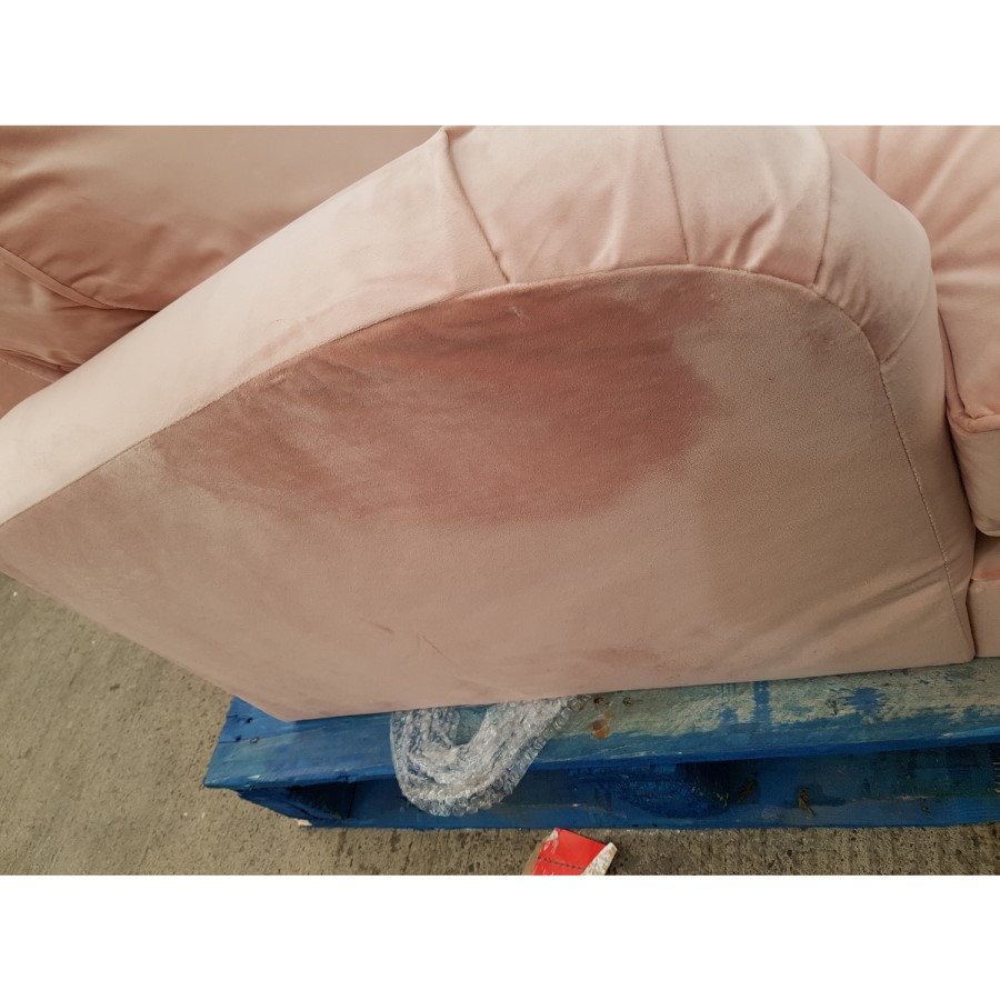 GRADE A2 - Light Pink Velvet Armchair - Payton