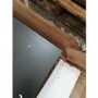 GRADE A2 - Walnut and Black Large TV Stand 