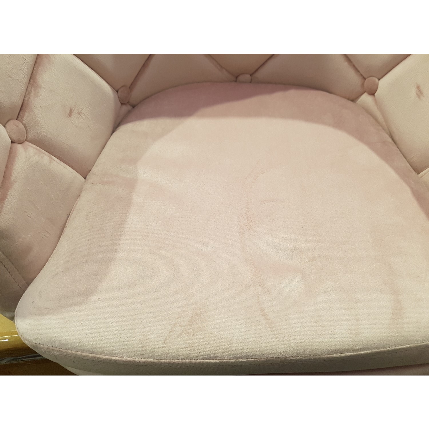GRADE A2 Pink Velvet Office Swivel Chair with Button Back Marley