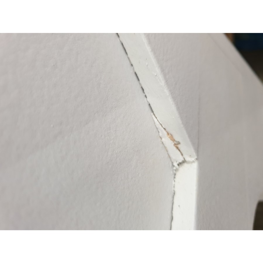 GRADE A2 - Alexis Mirrored 6 Drawer Chest of Drawers in Pale Grey with Carved Detail