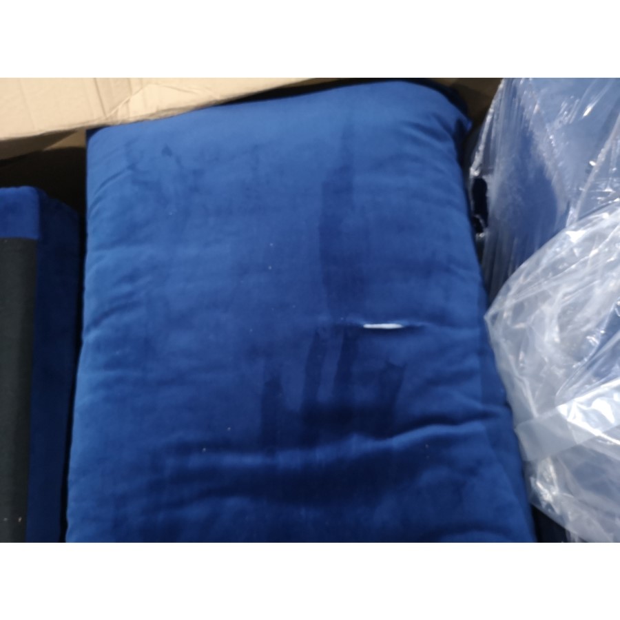 GRADE A2 - Clara Navy Blue Velvet 3 Seater Sofa