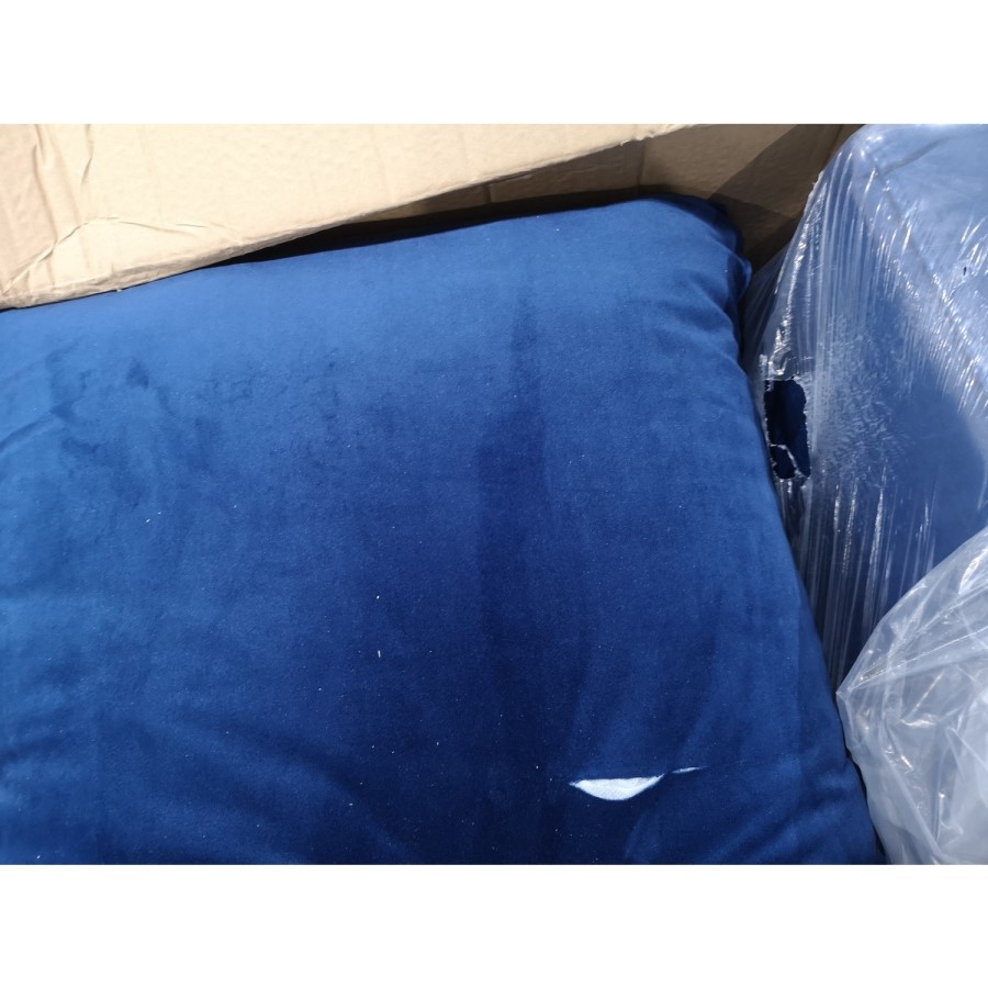 GRADE A2 - Clara Navy Blue Velvet 3 Seater Sofa