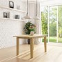 Oak Extendable Dining Table - Seats 6 - New Haven