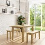 Oak Extendable Dining Table - Seats 6 - New Haven
