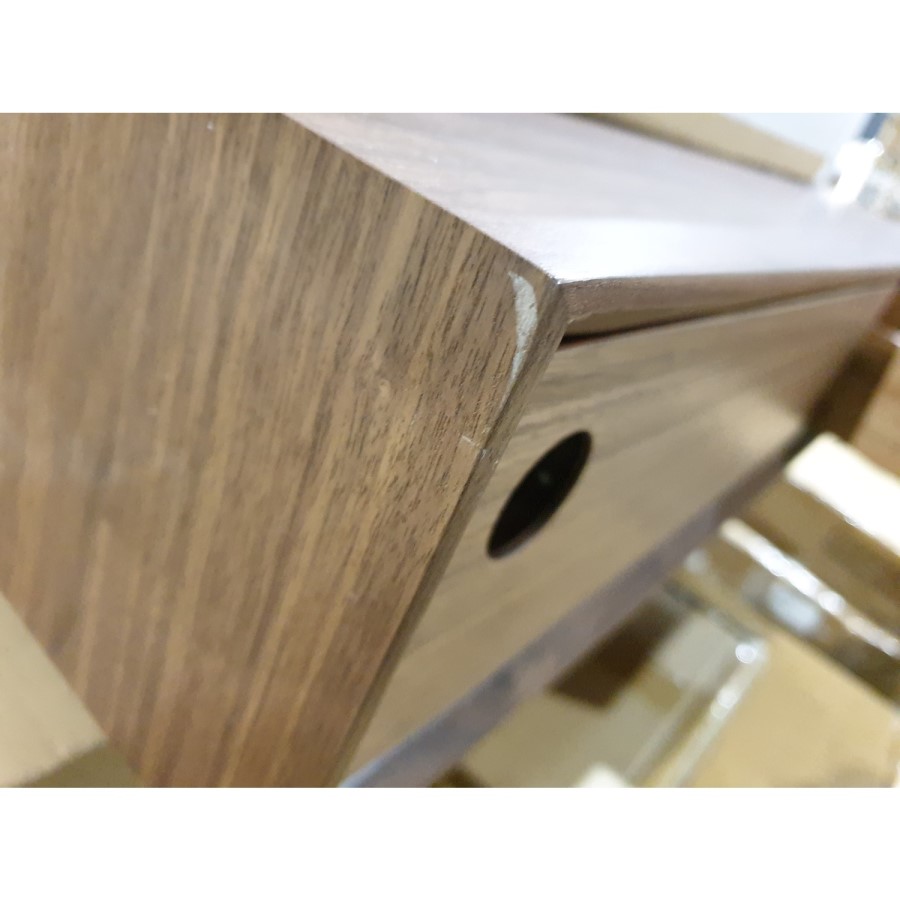 GRADE A2 - Walnut Console Table with Drawers - Briana