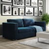 Navy Blue Velvet 3 Seater Sofa - Clara