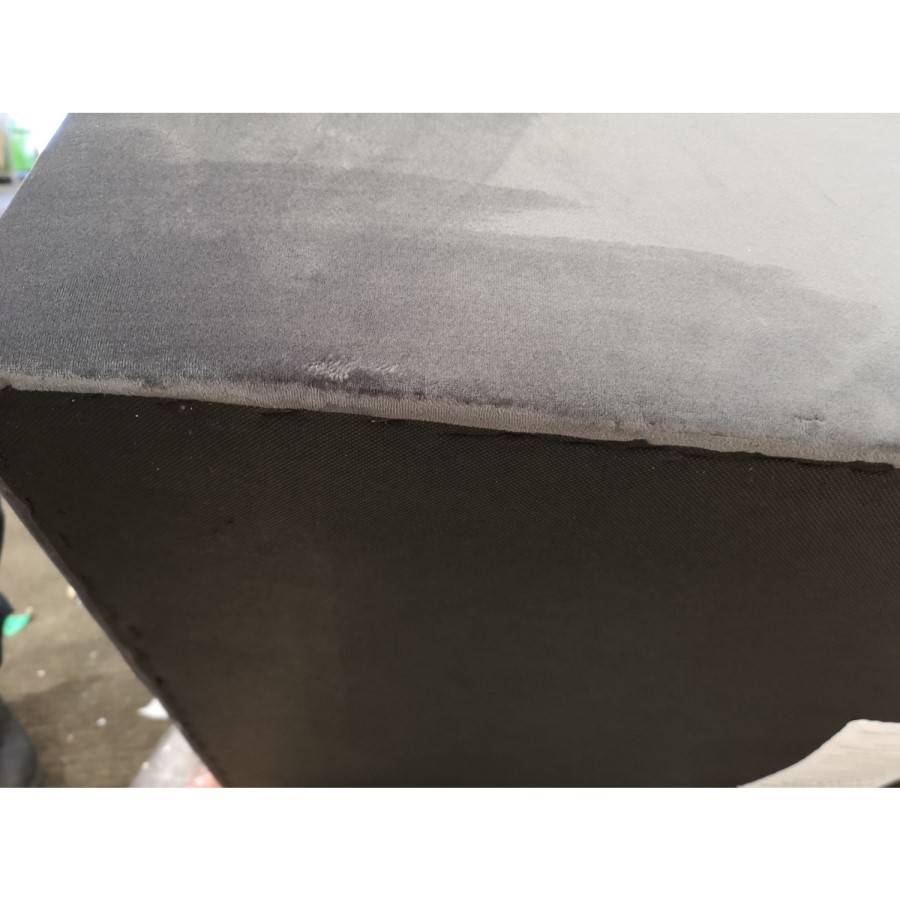 GRADE A2 - Grey Velvet Armchair with Black Legs - Ivy