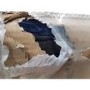 GRADE A2 - Navy Blue Velvet Corner Sofa with Bolster Cushions - Seats 3 - Idris