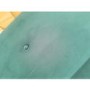 GRADE A2 - Velvet Sofa Bed in Teal Blue with Buttons - Seats 3 - Rory