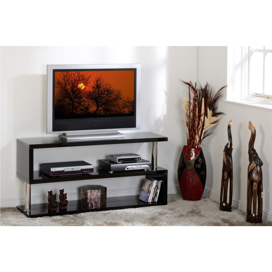 Seconique Charisma Black High Gloss TV Unit - TV's up to 58"