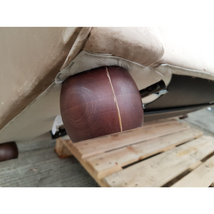 GRADE A2 - 3 Seater Chesterfield Sofa Bed in Beige Velvet - Sleeps 2 - Bronte