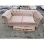 GRADE A2 - 3 Seater Chesterfield Sofa Bed in Beige Velvet - Sleeps 2 - Bronte