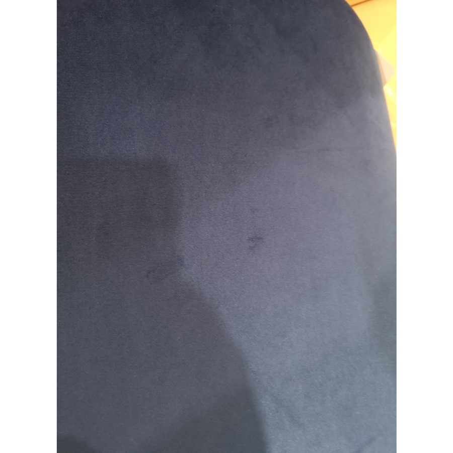 GRADE A2 - Set of 2 Navy Blue Velvet Dining Chairs with Black Legs - Jenna