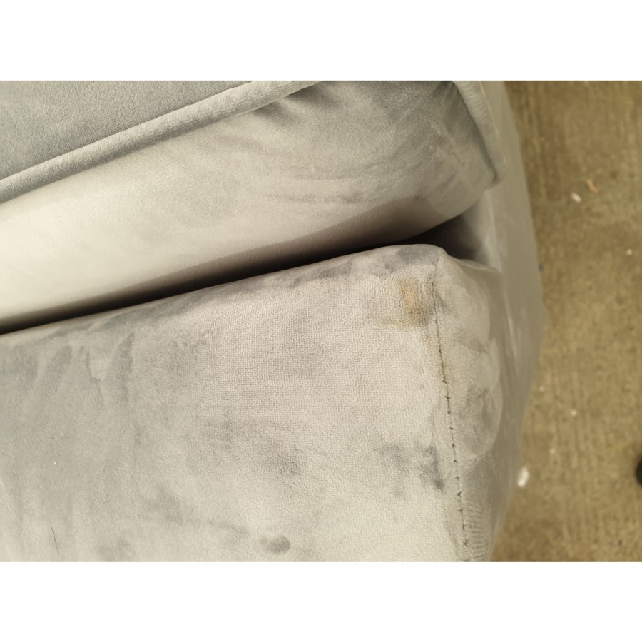 GRADE A2 - Payton Silver Grey Velvet 2 Seater Sofa