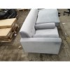 GRADE A3 - Grey Velvet Corner Sofa with Bolster Cushions - Seats 3 - Idris
