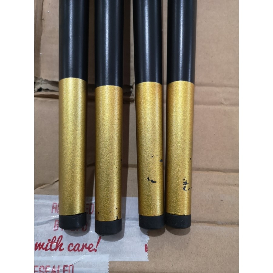 GRADE A2 - Mustard Yellow Velvet Bar Stool with Button Back & Black Legs - Maddy