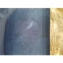 GRADE A2 - Navy Blue Velvet Dining Chairs with Button Back & Black Legs - Maddy