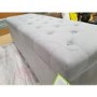 GRADE A2 - Safina Ottoman Storage Box in Grey Velvet
