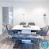 GRADE A2 - Set of 2 Grey Velvet Dining Tub Chairs with Chrome Legs - Logan