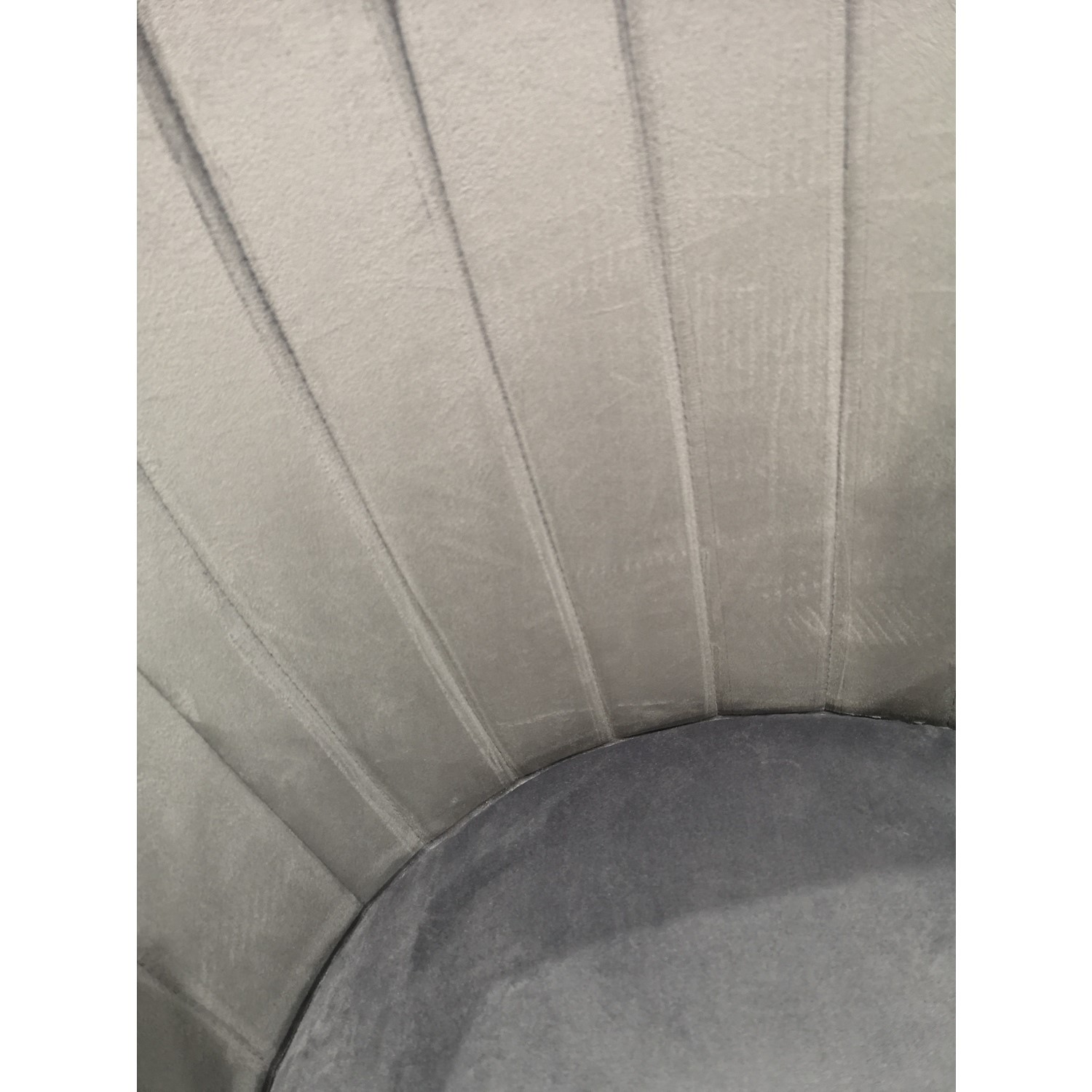 GRADE A2 Set of 2 Grey Velvet Dining Tub Chairs with Chrome Legs