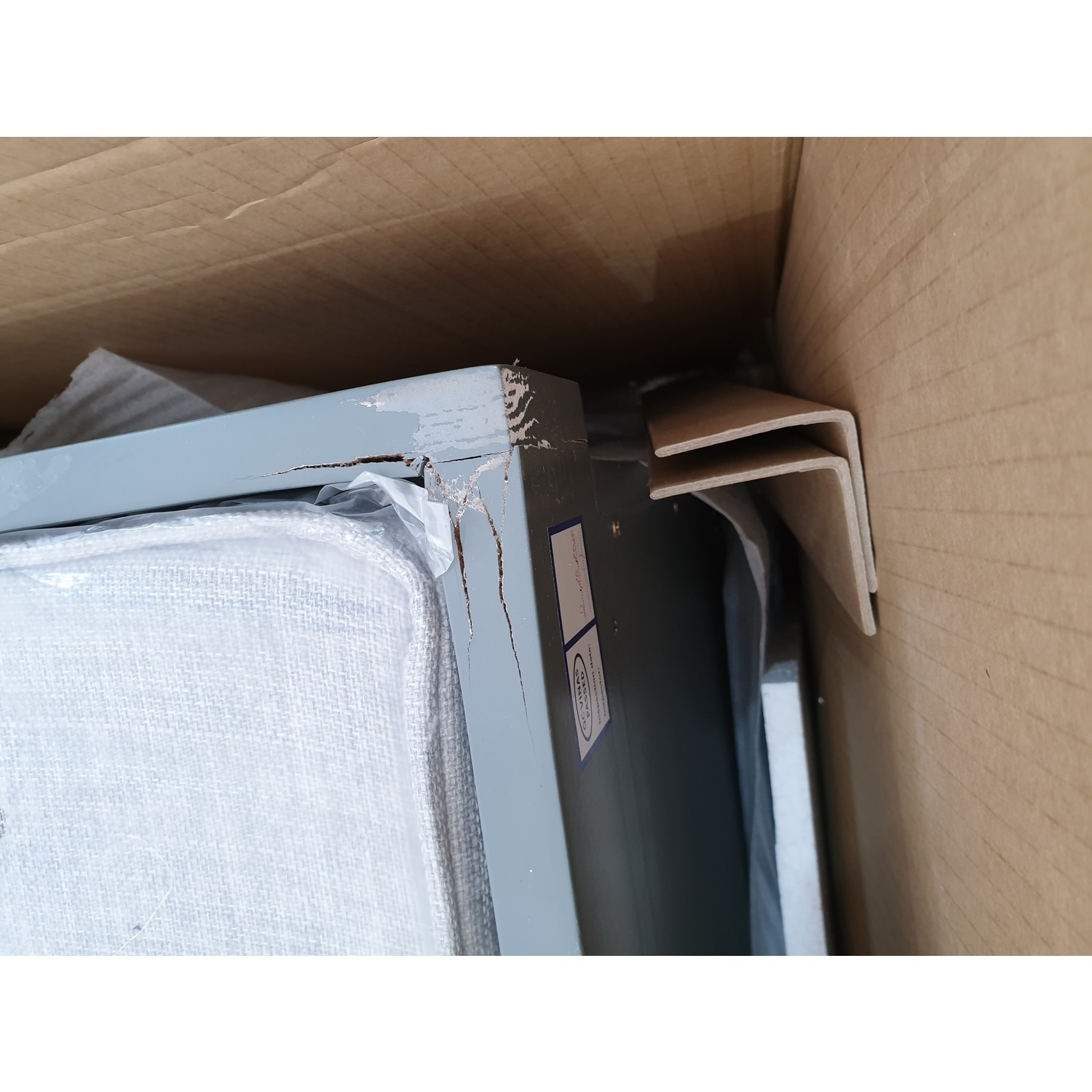 GRADE A2 Grey Shoe Rack with Seat Storage Bench & Wicker Baskets