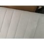 GRADE A2 - Safina Striped Top Ottoman Storage Bench in Silver Grey Velvet