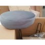 GRADE A2 - Pair of Dark Grey Velvet Bar Stools with Black Metal Legs - Tara