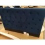 GRADE A2 - Amara Double Bed Frame in Navy Blue Velvet with Quilted Headboard