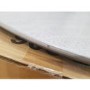 GRADE A2 - Grey Round Drop Leaf Dining Table - Seats 2 - Cami
