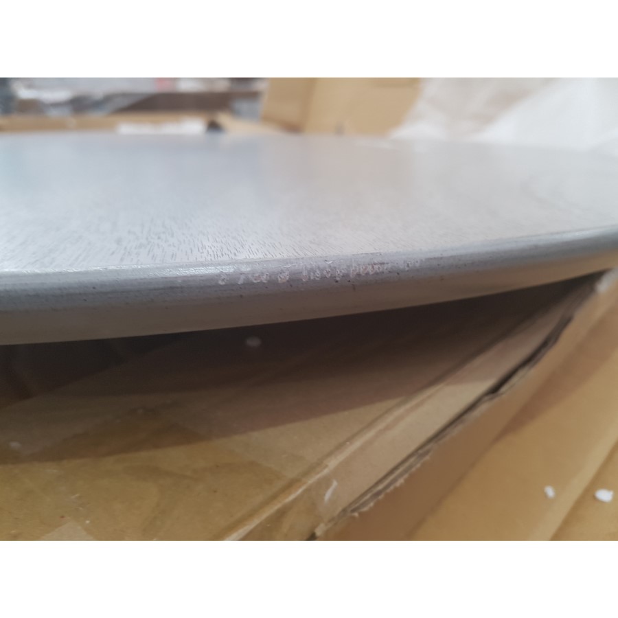 GRADE A2 - Grey Round Drop Leaf Dining Table - Seats 2 - Cami