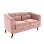 Pink Velvet 2 Seater Sofa - Lotti