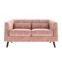 Pink Velvet 2 Seater Sofa - Lotti
