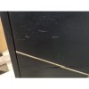 GRADE A2 - Mika 2 Drawer Dark Brown Bedside Table with Brass Inlay