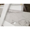 GRADE A2 - White Marble Effect Console Table with Chrome Legs - Demi
