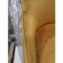 GRADE A2 - Mustard Yellow Velvet Bar Stool with Button Back & Black Legs - Maddy