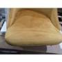 GRADE A2 - Mustard Yellow Velvet Bar Stool with Button Back & Black Legs - Maddy