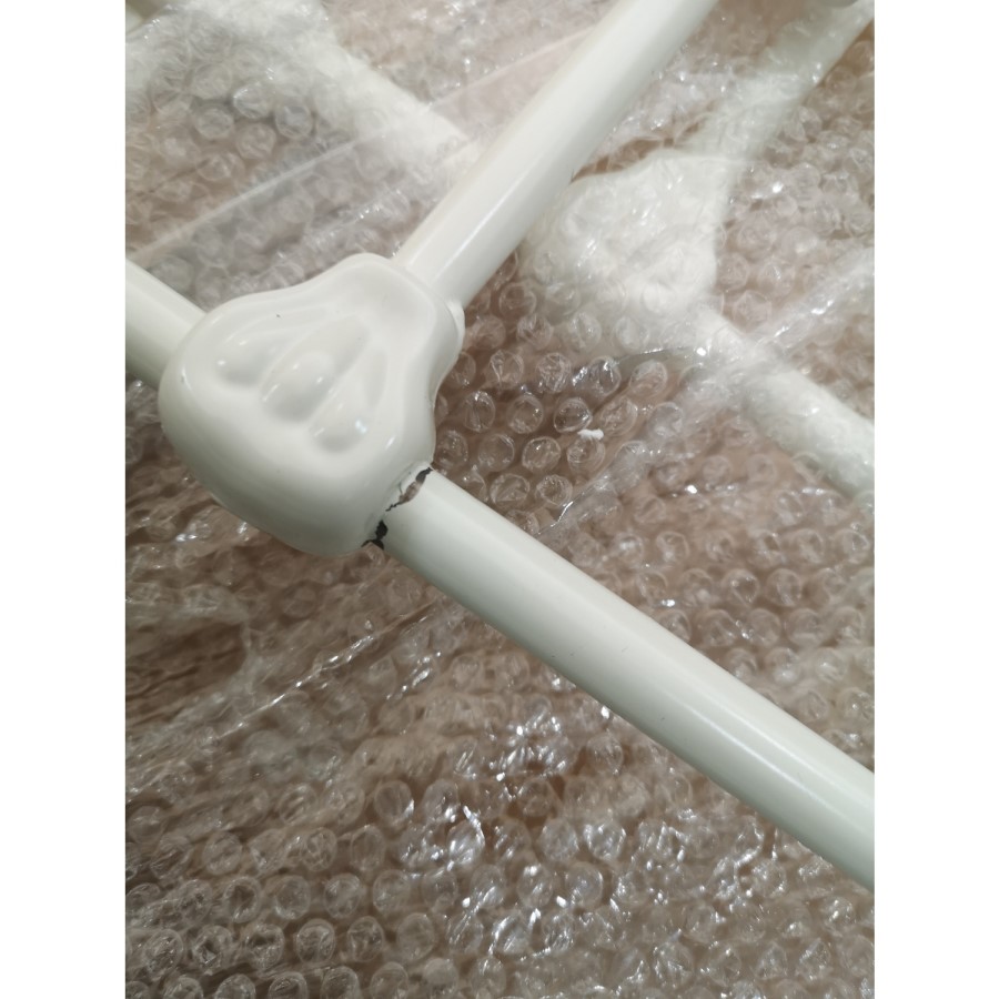 GRADE A2 - Julian Bowen Victoria Metal Double Bed in White
