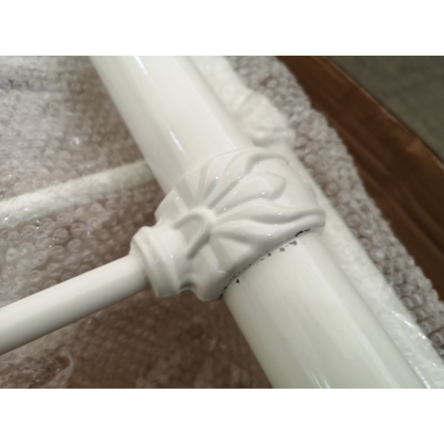 GRADE A2 - Julian Bowen Victoria Metal Double Bed in White