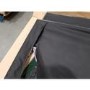 GRADE A2 - Dark Grey Velvet 3 Seater Sofa Bed with Cushions - Sleeps 2 - Mabel