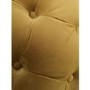 GRADE A2 - Xena Large Quilted Button Pouffe in Dark Mustard Velvet