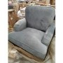 GRADE A2 - Silver Grey Velvet Armchair - Payton