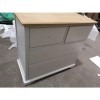 GRADE A2 - Darley Two Tone Chest of Drawers in Solid Oak and Light Grey