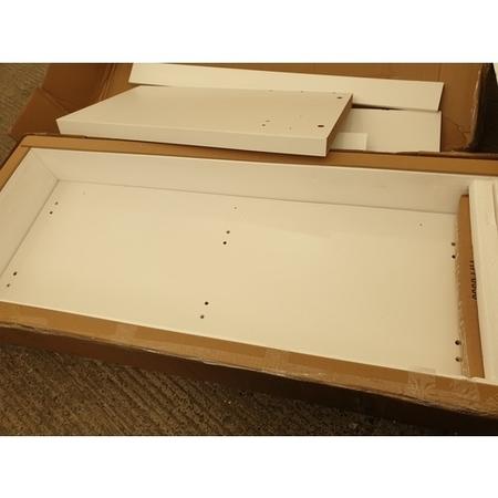 GRADE A2 - White High Gloss Console Table with Drawers - Tiffany