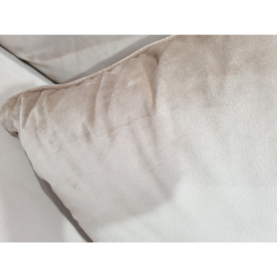 GRADE A3 - Payton Beige Velvet 3 Seater Sofa