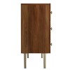 Mango Wood Chest of 3 Drawers with Gold Hairpin Legs - Halo